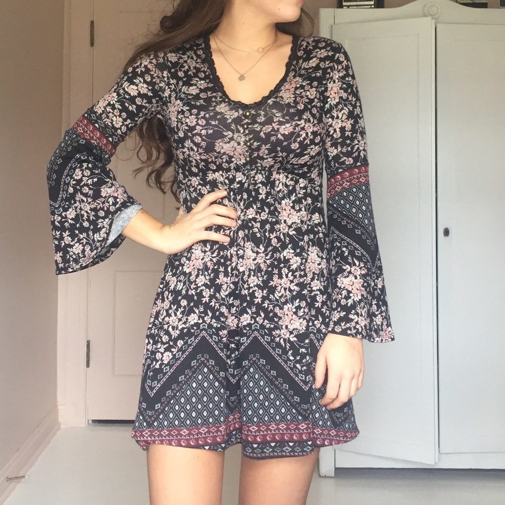 Black Floral Dress